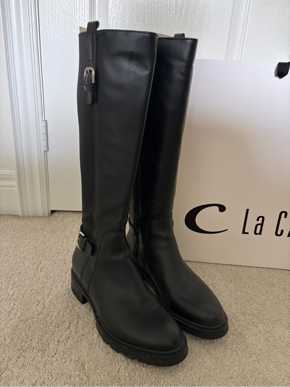 La CANADIENNE Black Leather Boots size 8